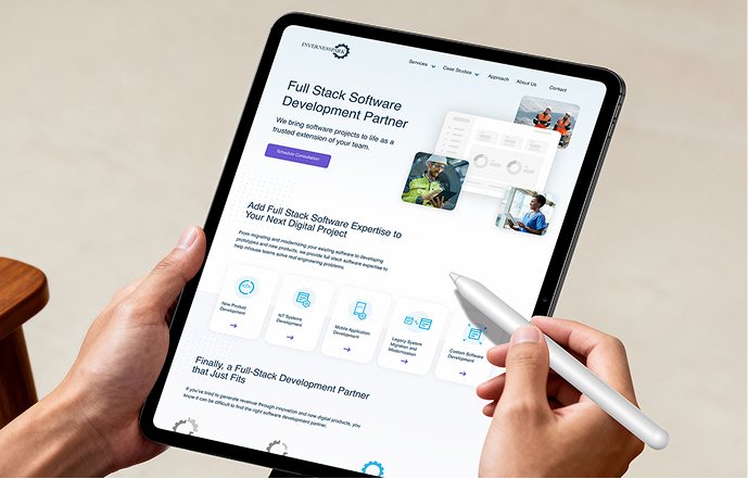 Marking up a page on a tablet
