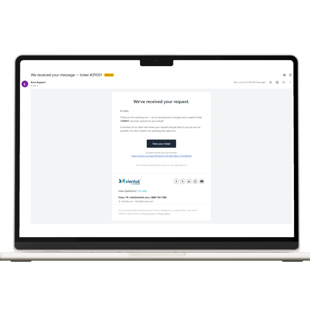 Customer gets confirmation + tracker